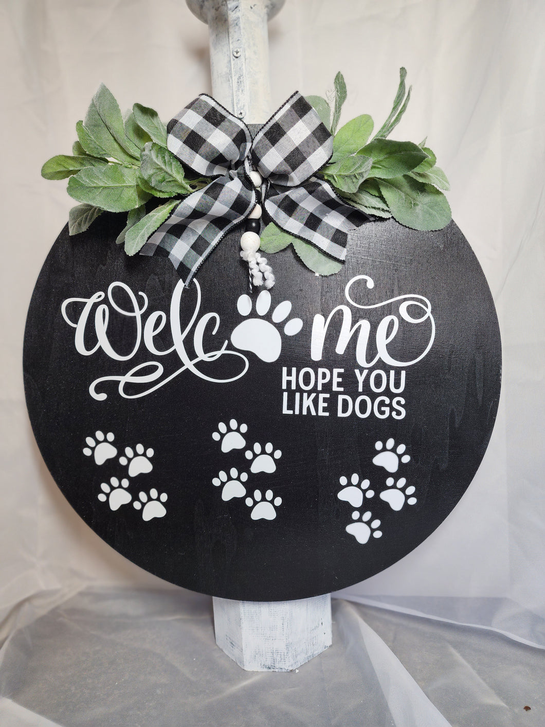 Dog Lovers Wood Door Hanger