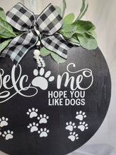 Load image into Gallery viewer, Dog Lovers Wood Door Hanger
