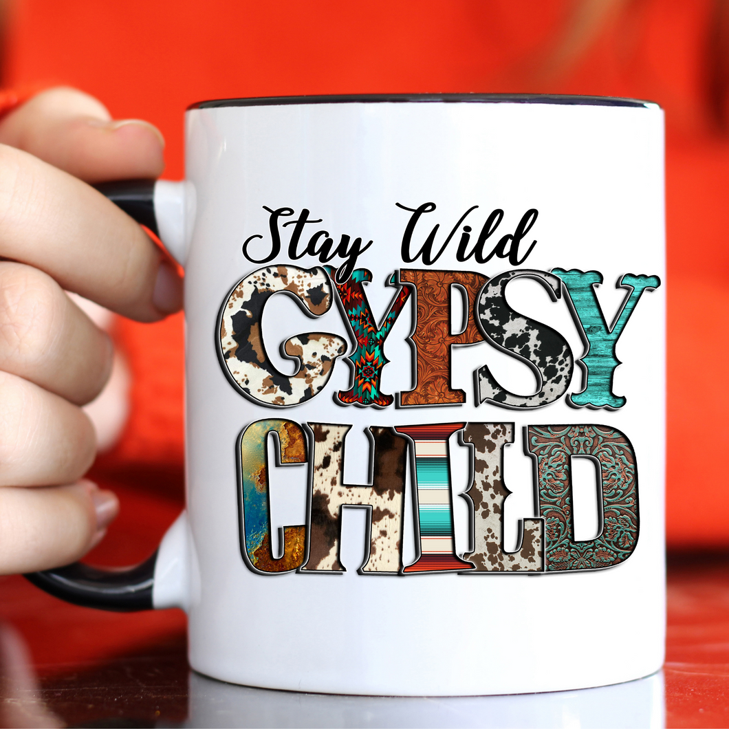 STAY WILD GYPSY CHILD - 15 oz. CERAMIC MUG